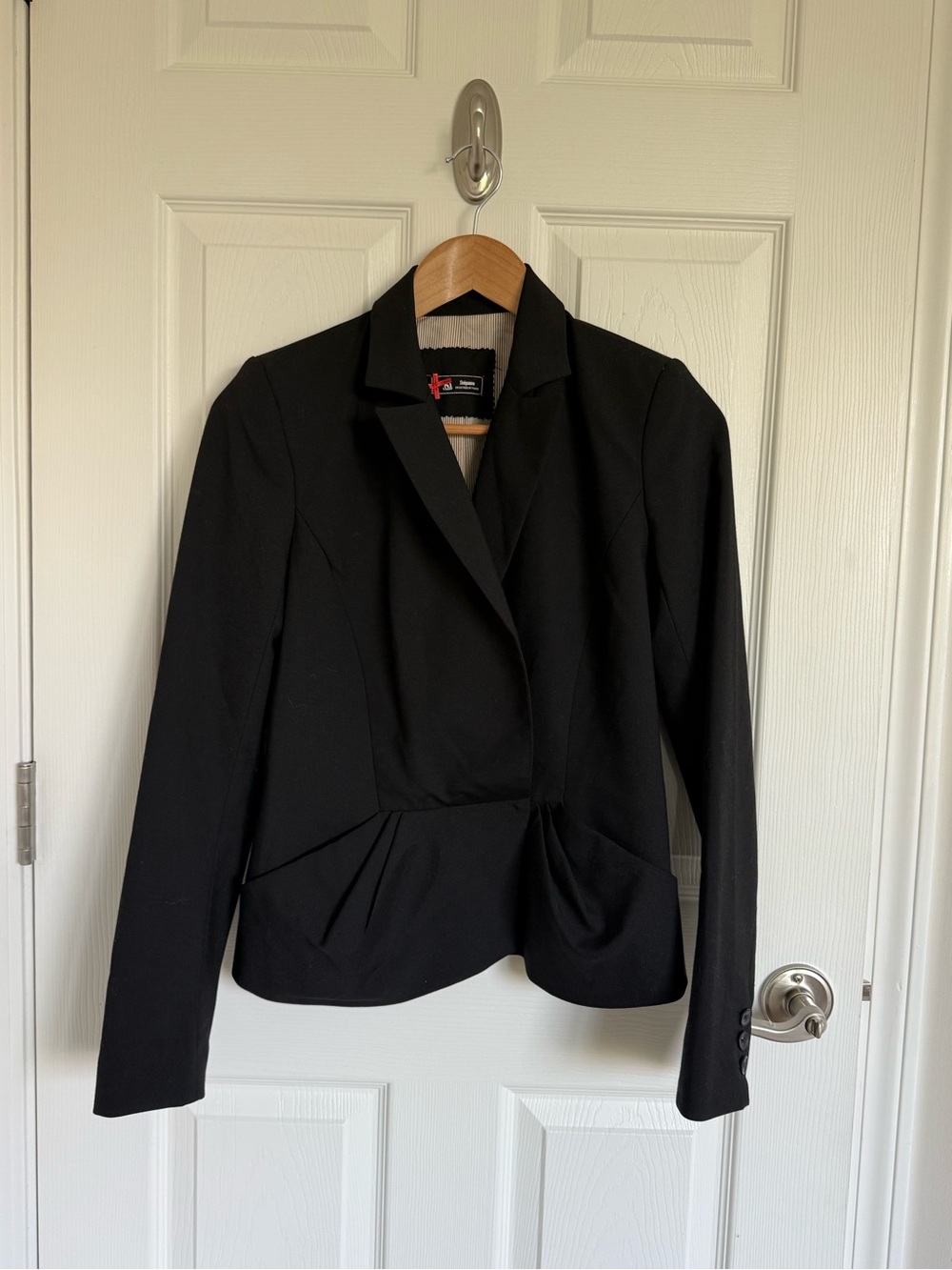 Women’s SINEQUANONE Black Wool Blend Snap Blazer Size S